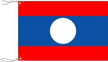 世界の国旗図鑑 - ラオスの国旗