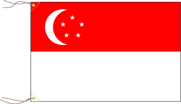 世界の国旗図鑑 - シンガポールの国旗